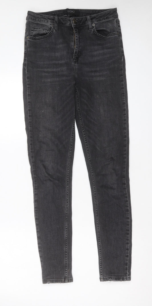 BDG Womens Black Cotton Skinny Jeans Size 28 in L29 in Regular Button