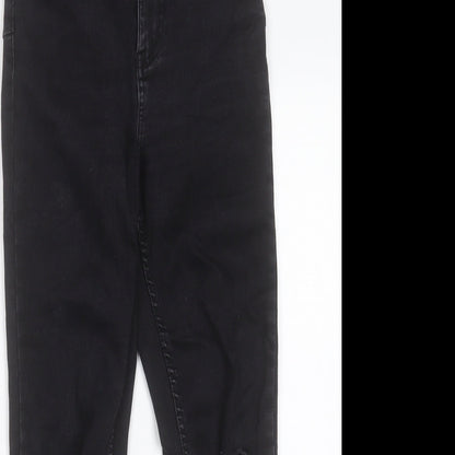 New Look Womens Black Cotton Skinny Jeans Size 8 L25 in Regular Button - Lift & Shape