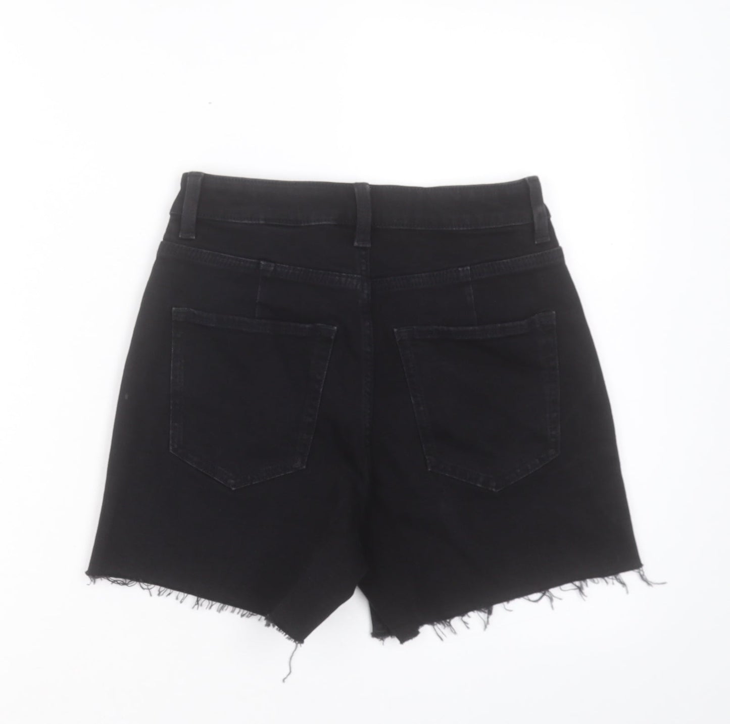 Marks and Spencer Womens Black Camel Cut-Off Shorts Size 6 L5 in Regular Button