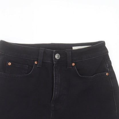 Marks and Spencer Womens Black Camel Cut-Off Shorts Size 6 L5 in Regular Button