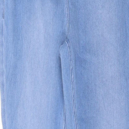 Denim & Co. Womens Blue Cotton Skinny Jeans Size 10 L28 in Regular Button