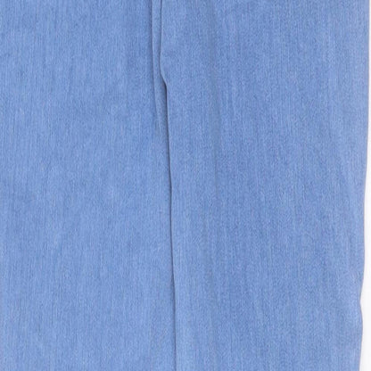 Denim & Co. Womens Blue Cotton Skinny Jeans Size 10 L28 in Regular Button