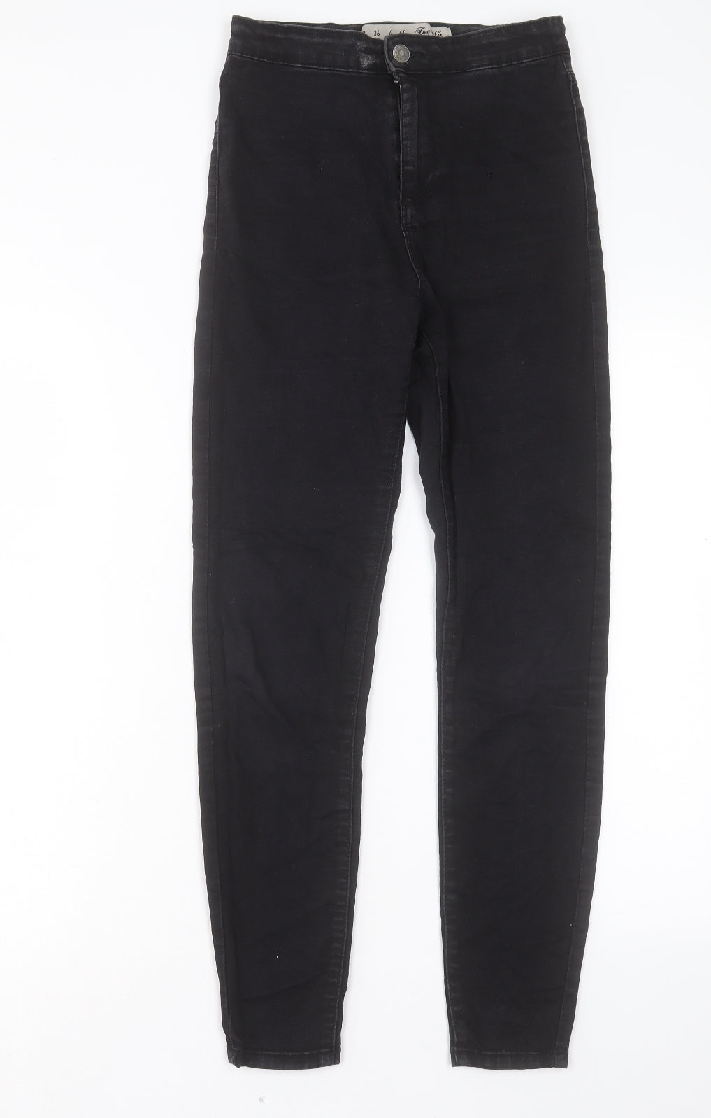 Denim & Co. Womens Black Cotton Skinny Jeans Size 8 L27 in Regular Button