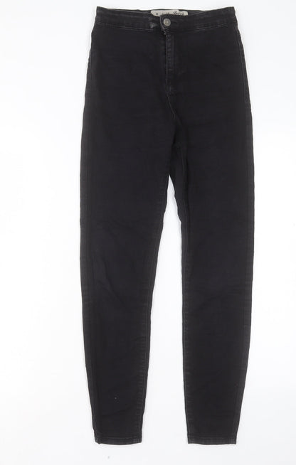 Denim & Co. Womens Black Cotton Skinny Jeans Size 8 L27 in Regular Button