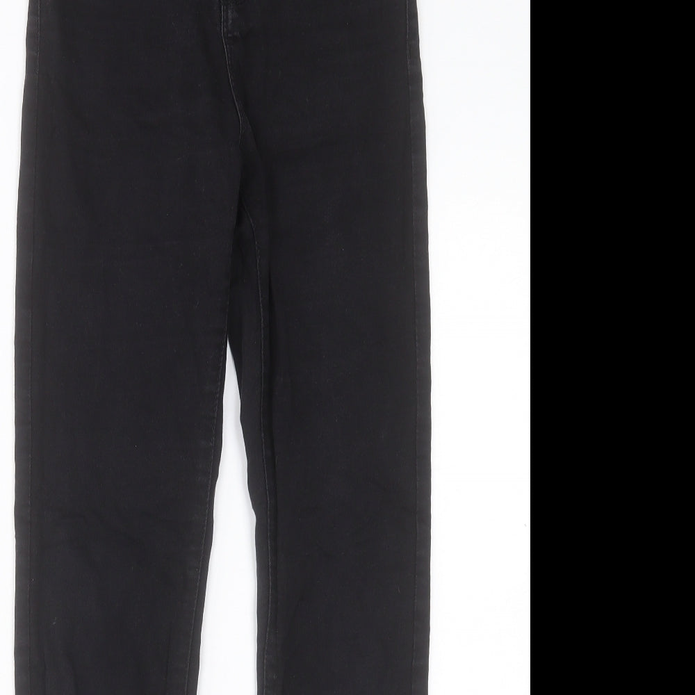 Denim & Co. Womens Black Cotton Skinny Jeans Size 8 L27 in Regular Button