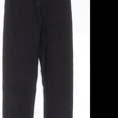 Denim & Co. Womens Black Cotton Skinny Jeans Size 8 L27 in Regular Button