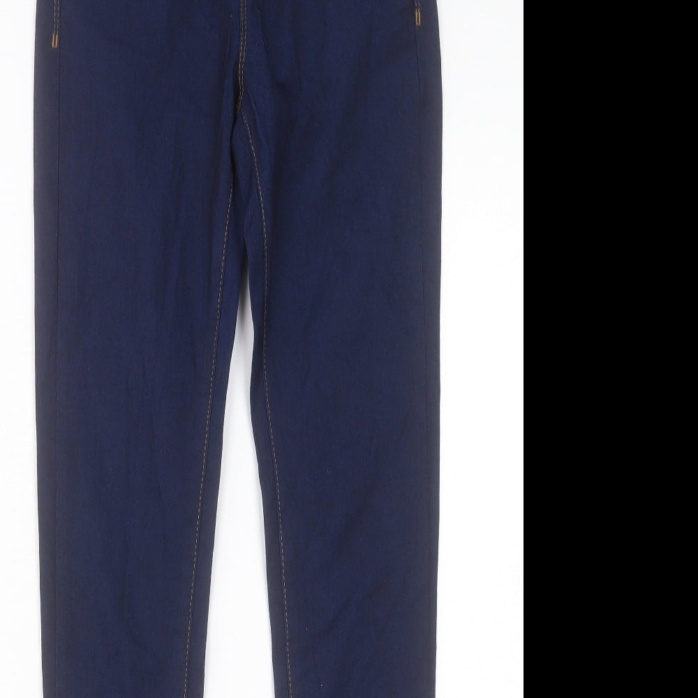 Denim & Co. Womens Blue Cotton Skinny Jeans Size 4 L30 in Regular Button