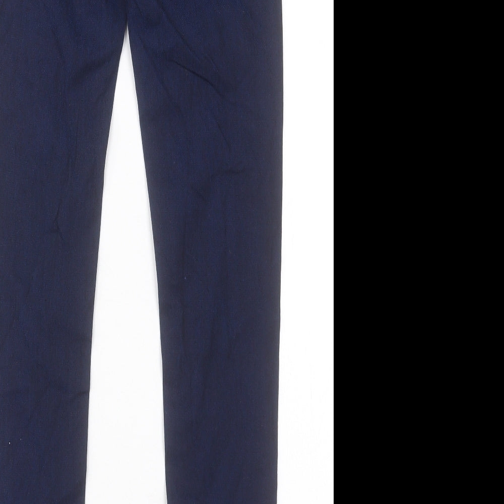 Denim & Co. Womens Blue Cotton Skinny Jeans Size 4 L30 in Regular Button