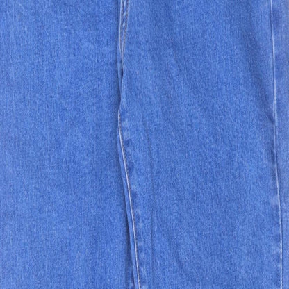 zamira Womens Blue Cotton Straight Jeans Size 32 in L30 in Regular Button