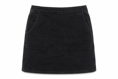Topshop Womens Blue Cotton A-Line Skirt Size 26 in Zip
