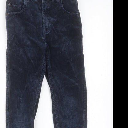 NEXT Boys Blue Cotton Capri Trousers Size 9 Months Regular Button