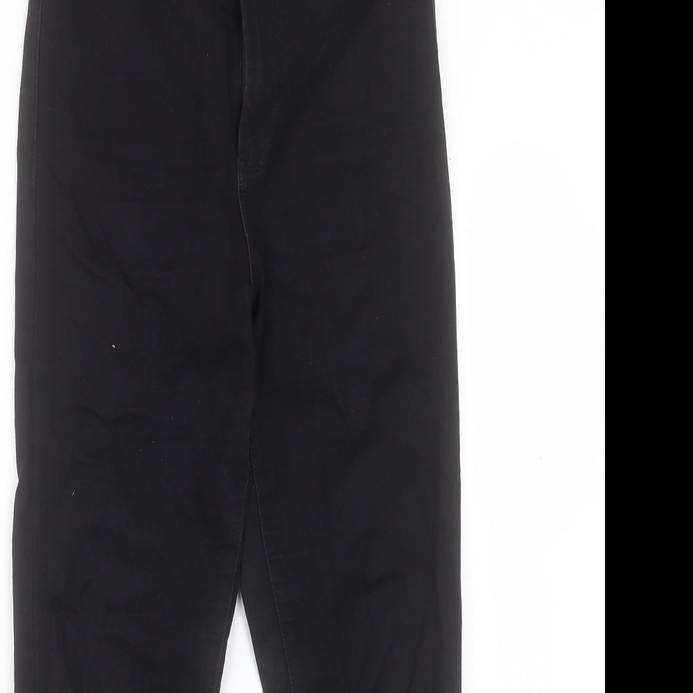 Denim & Co. Womens Black Cotton Skinny Jeans Size 12 L25 in Regular Button