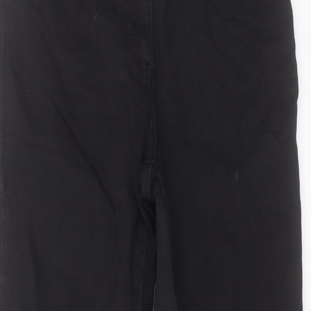 NEXT Womens Black Cotton Straight Jeans Size 30 in L26 in Regular Button