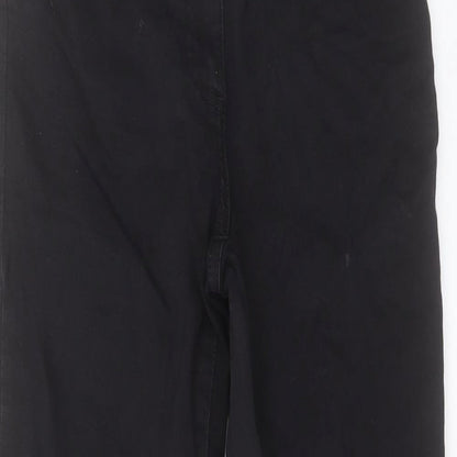 NEXT Womens Black Cotton Straight Jeans Size 30 in L26 in Regular Button