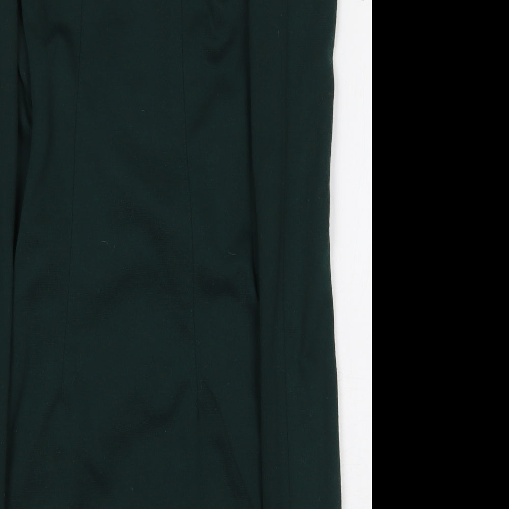 Missguided Womens Green Polyester Mini Size 6 V-Neck Pullover - Shoulder Pads