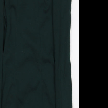 Missguided Womens Green Polyester Mini Size 6 V-Neck Pullover - Shoulder Pads