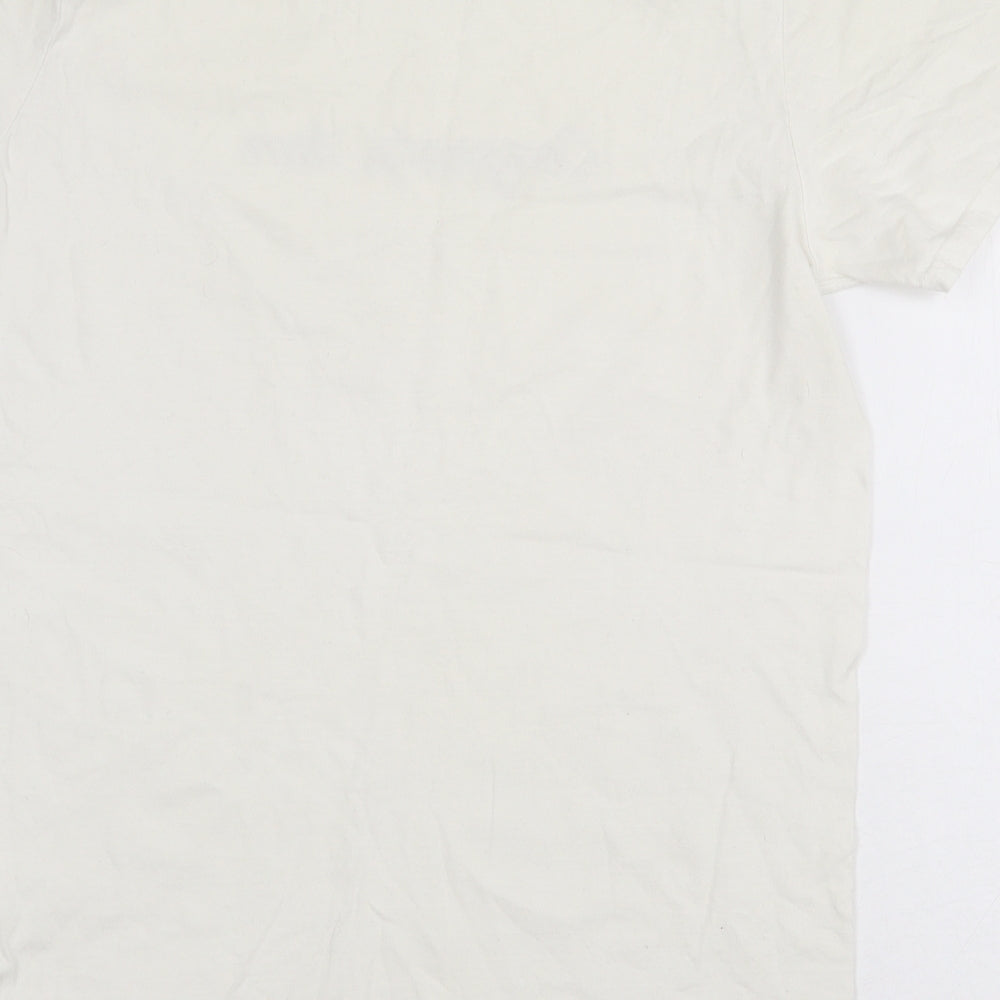 Womens UK Size S Preworn White Basic T-Shirt
