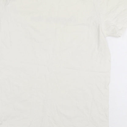 Womens UK Size S Preworn White Basic T-Shirt