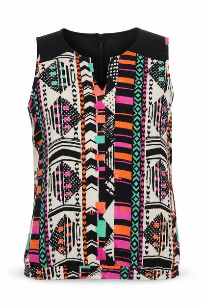 Womens UK Size 12 NEXT Multicoloured Basic Blouse