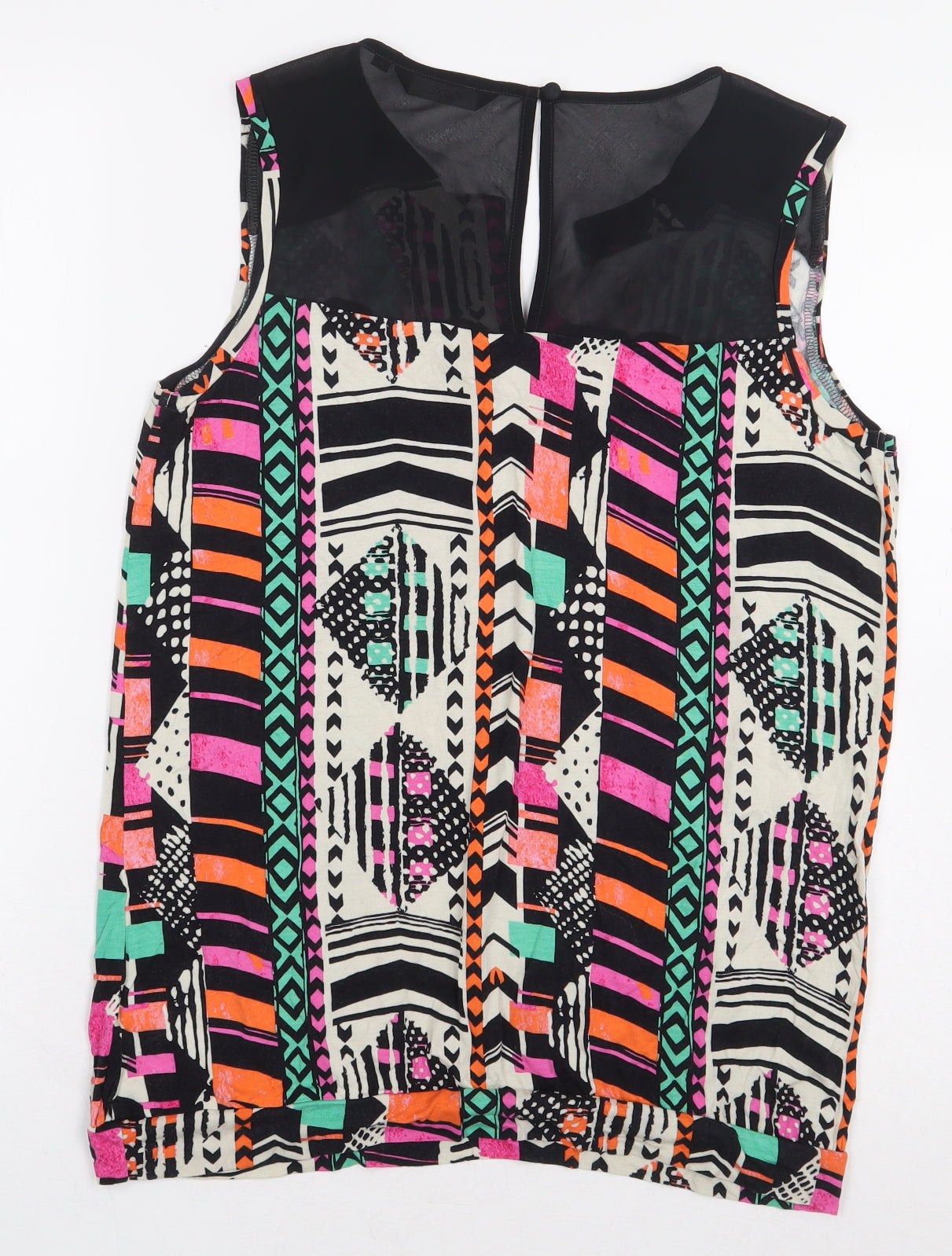 Womens UK Size 12 NEXT Multicoloured Basic Blouse