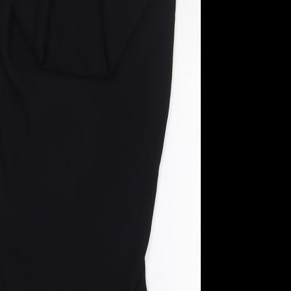 Zara Womens Black Polyester Bodysuit One-Piece Size S Snap - Back Cut Out Detail