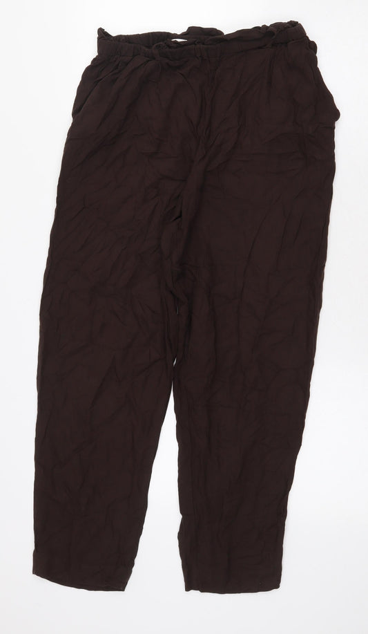 Womens UK Size 10 H&M Regular Fit  Brown Trousers