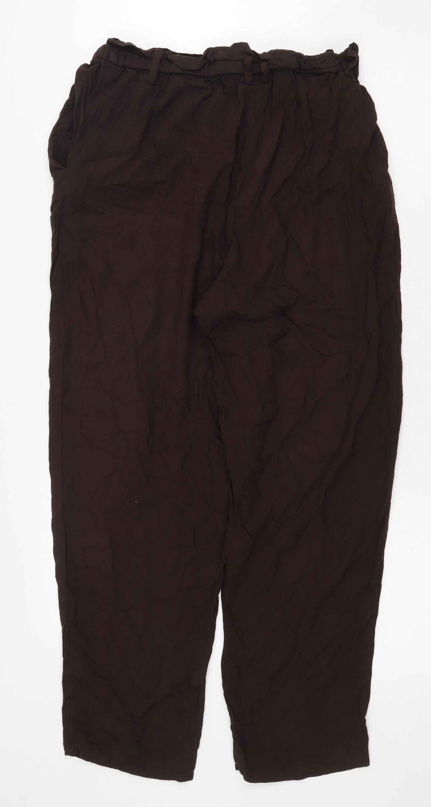 Womens UK Size 10 H&M Regular Fit  Brown Trousers