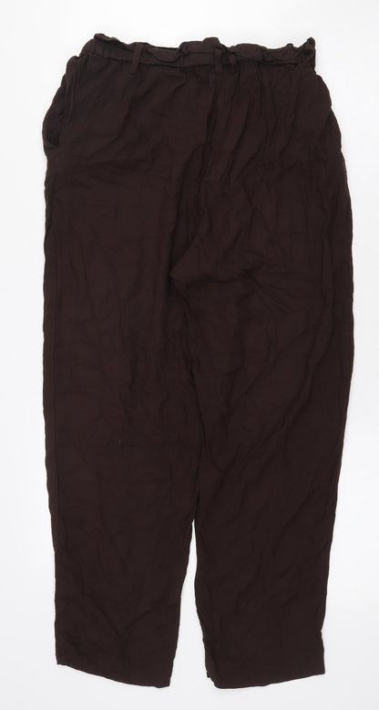 Womens UK Size 10 H&M Regular Fit  Brown Trousers