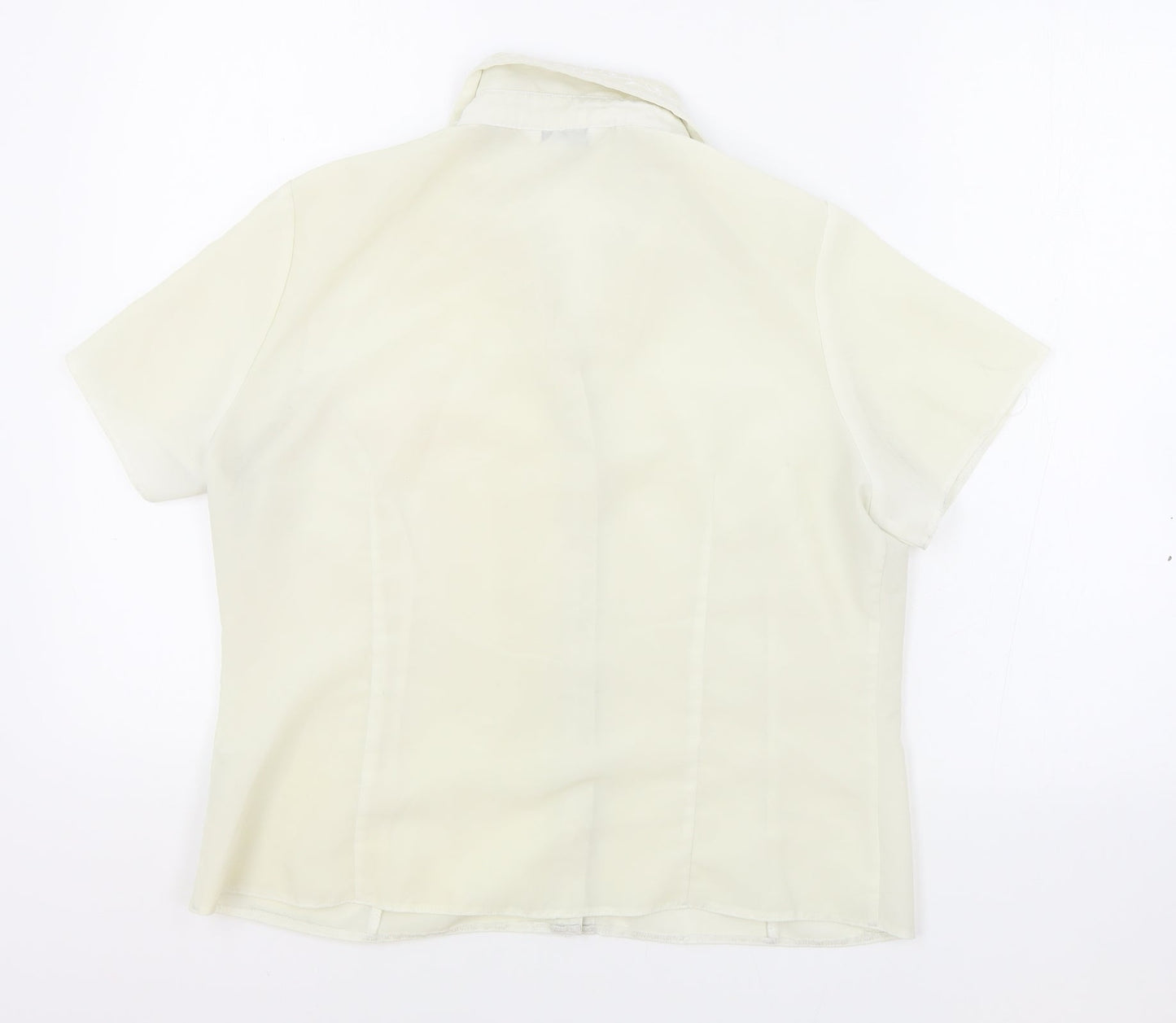 Womens UK Size 16 BHS White Basic Button-Up