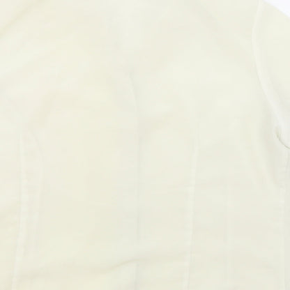Womens UK Size 16 BHS White Basic Button-Up