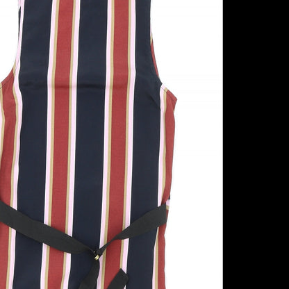 Topshop Womens Black Striped Polyester Sheath Size 8 Round Neck Zip