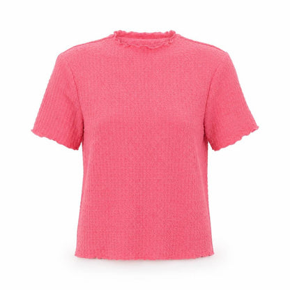 NEXT Womens Pink Polyester Basic T-Shirt Size 12 Round Neck