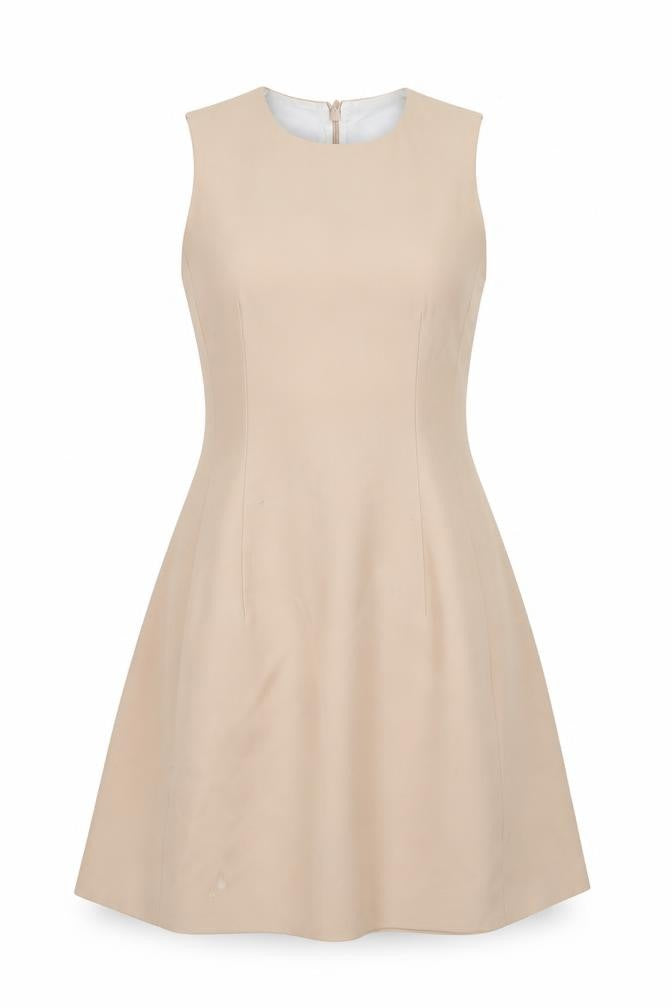 Zara Womens Pink Viscose A-Line Size 4 Round Neck Zip