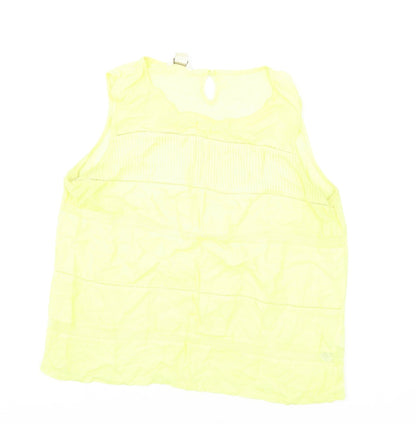 Womens UK Size 14 Monsoon Yellow Basic T-Shirt
