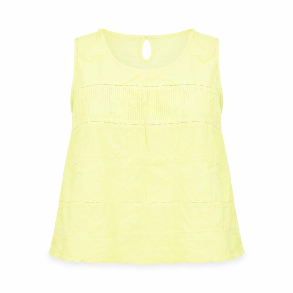 Womens UK Size 14 Monsoon Yellow Basic T-Shirt