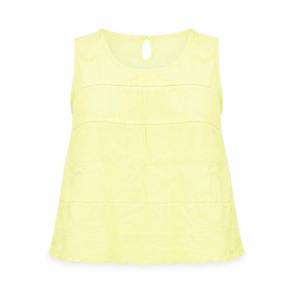 Womens UK Size 14 Monsoon Yellow Basic T-Shirt