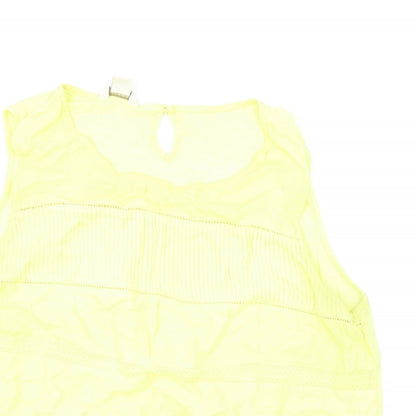 Womens UK Size 14 Monsoon Yellow Basic T-Shirt