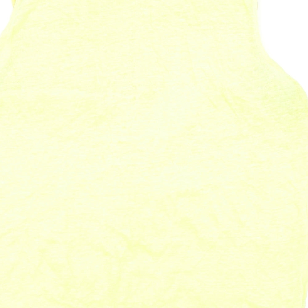 Womens UK Size 14 Monsoon Yellow Basic T-Shirt