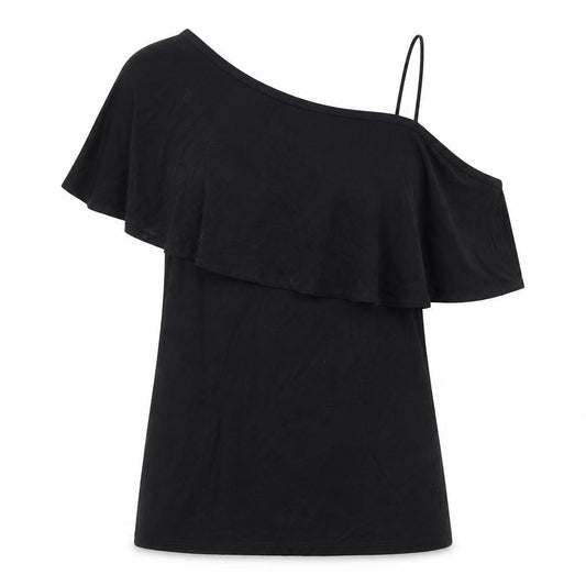 Womens UK Size 10 Papaya Black Basic T-Shirt