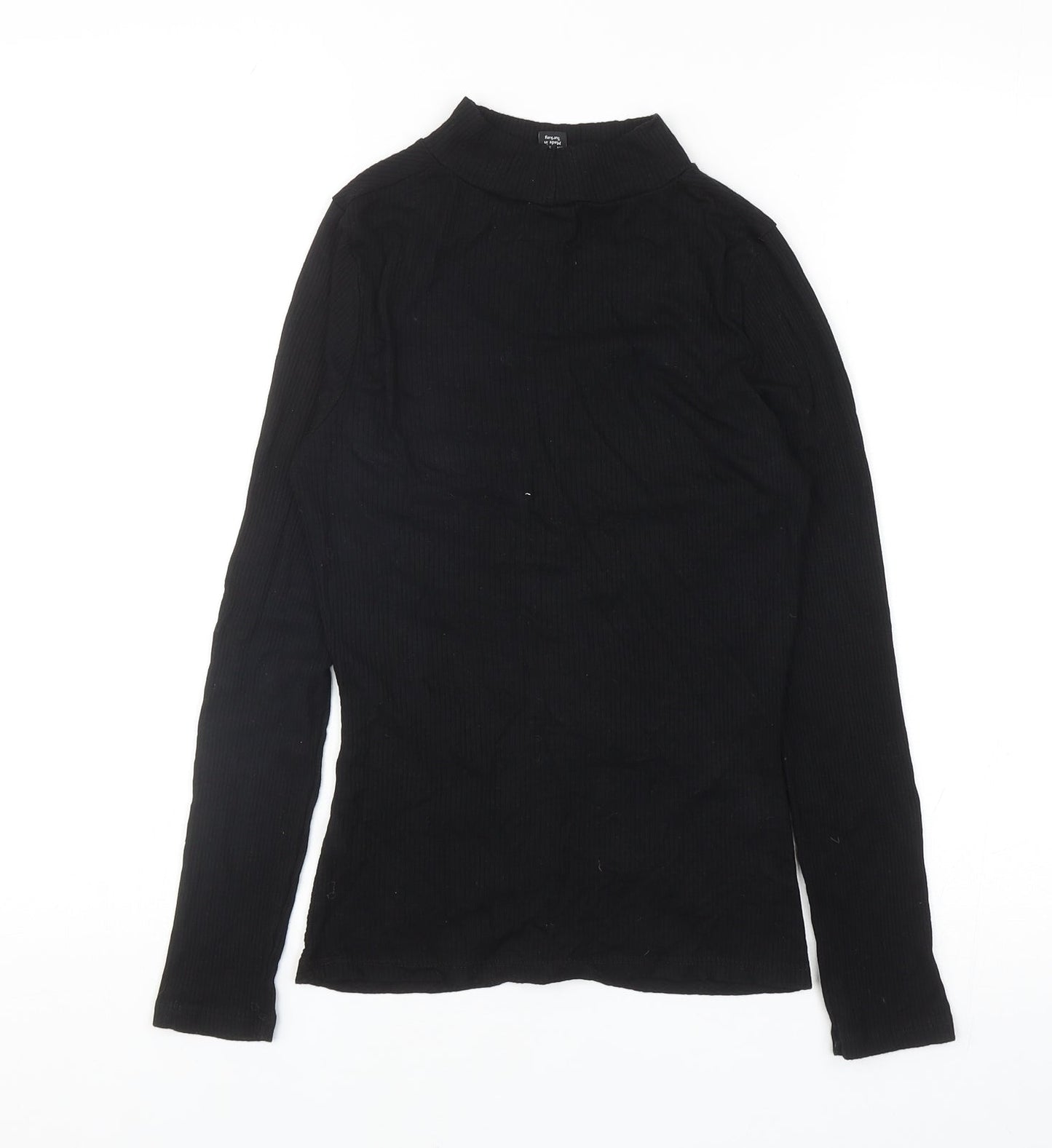 Womens UK Size 6 New Look Black Basic T-Shirt