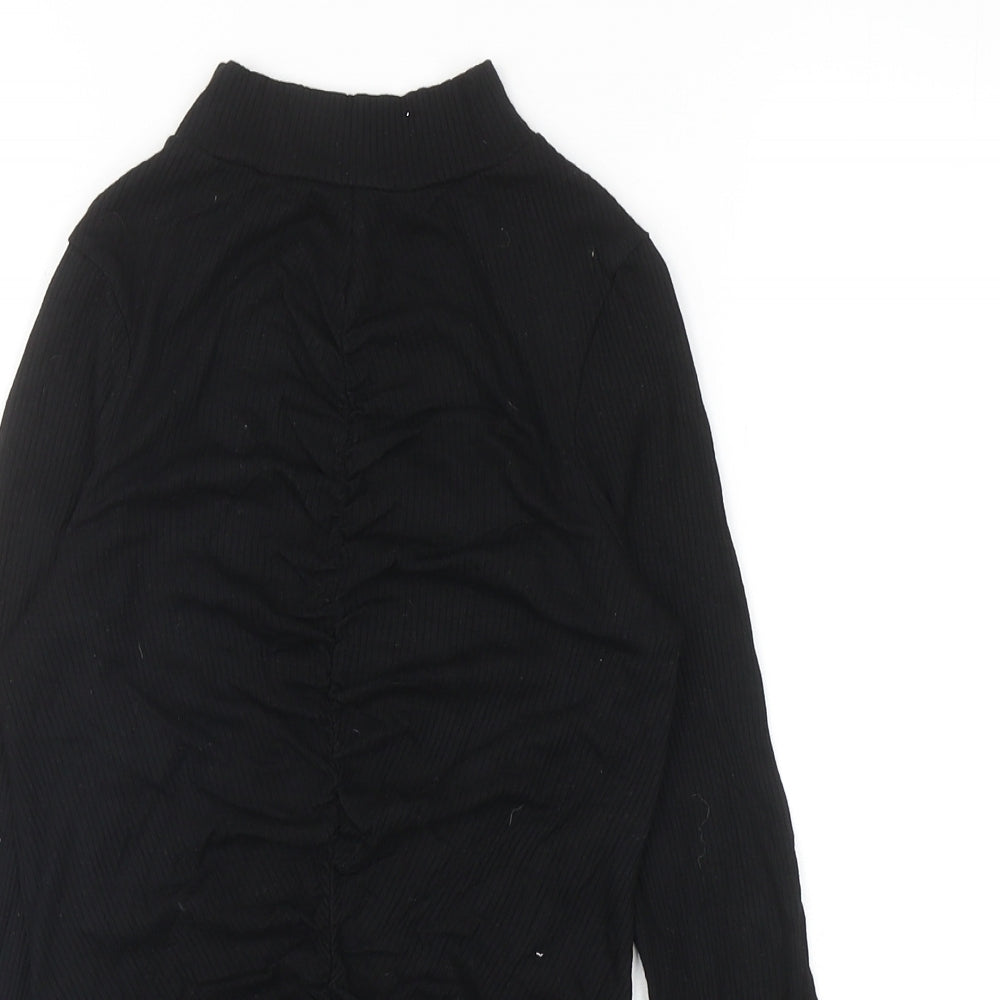 Womens UK Size 6 New Look Black Basic T-Shirt