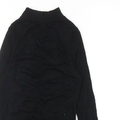 Womens UK Size 6 New Look Black Basic T-Shirt