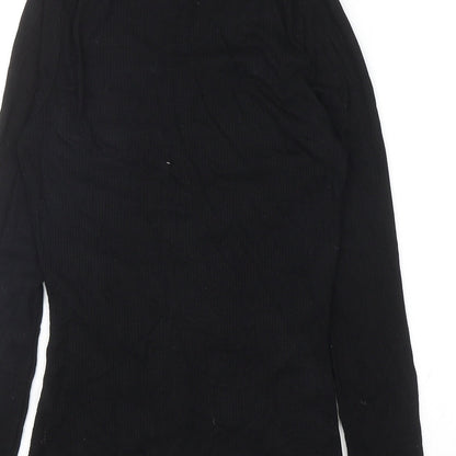 Womens UK Size 6 New Look Black Basic T-Shirt