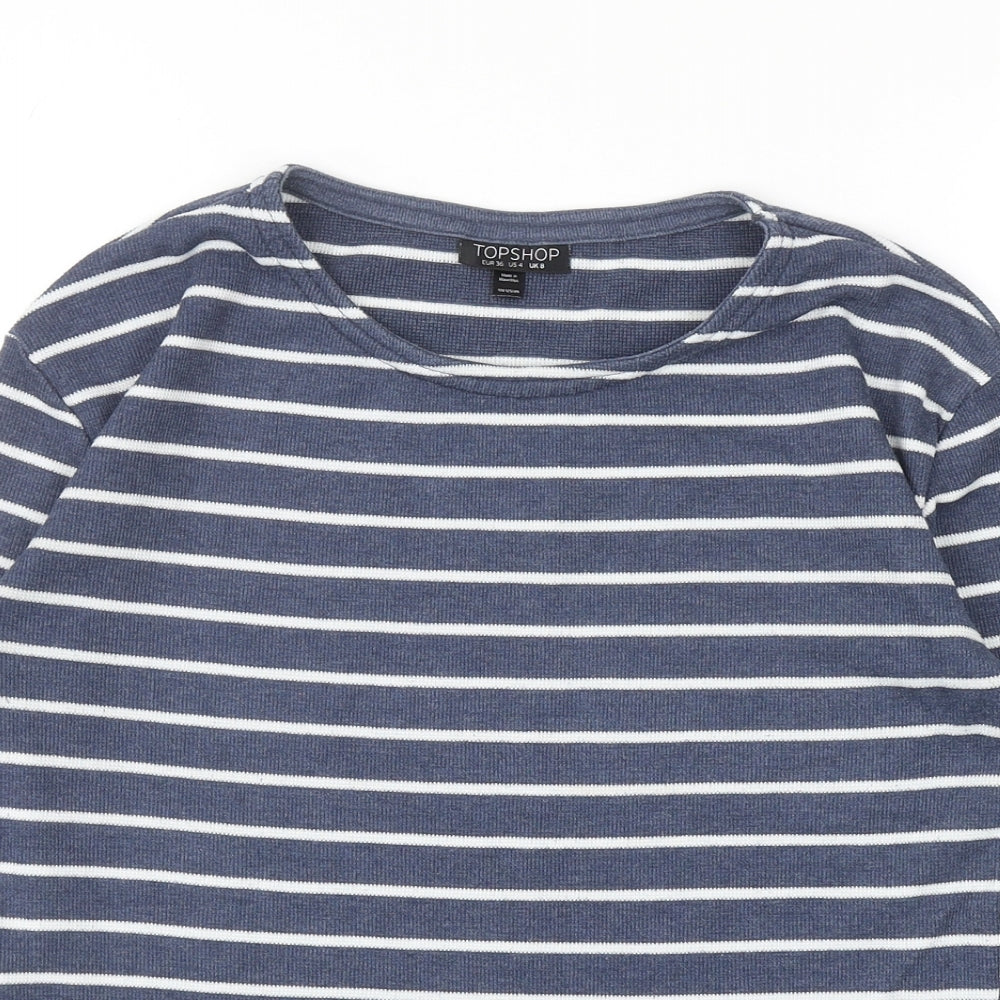Womens UK Size 8 Topshop Blue Pullover Jumper
