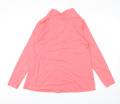 Ethel Austin Womens Pink Cotton Cardigan Sweatshirt Size M