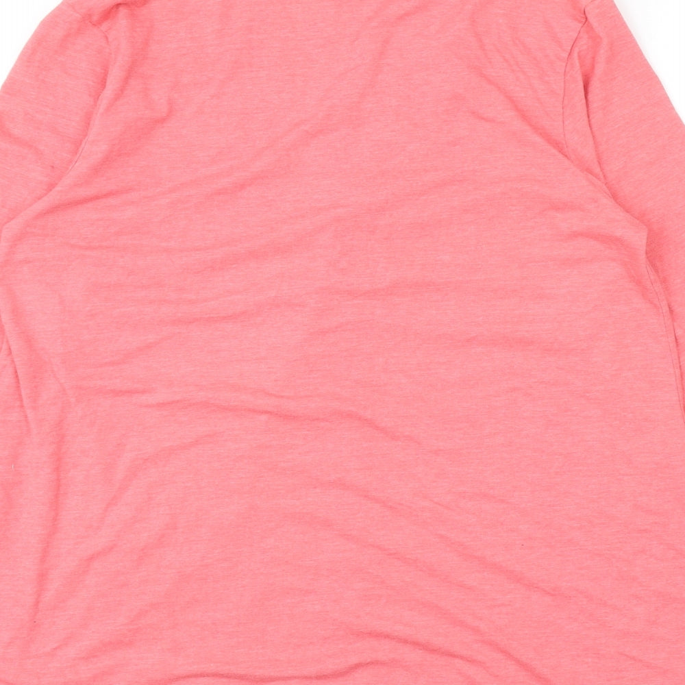 Ethel Austin Womens Pink Cotton Cardigan Sweatshirt Size M