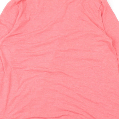 Ethel Austin Womens Pink Cotton Cardigan Sweatshirt Size M