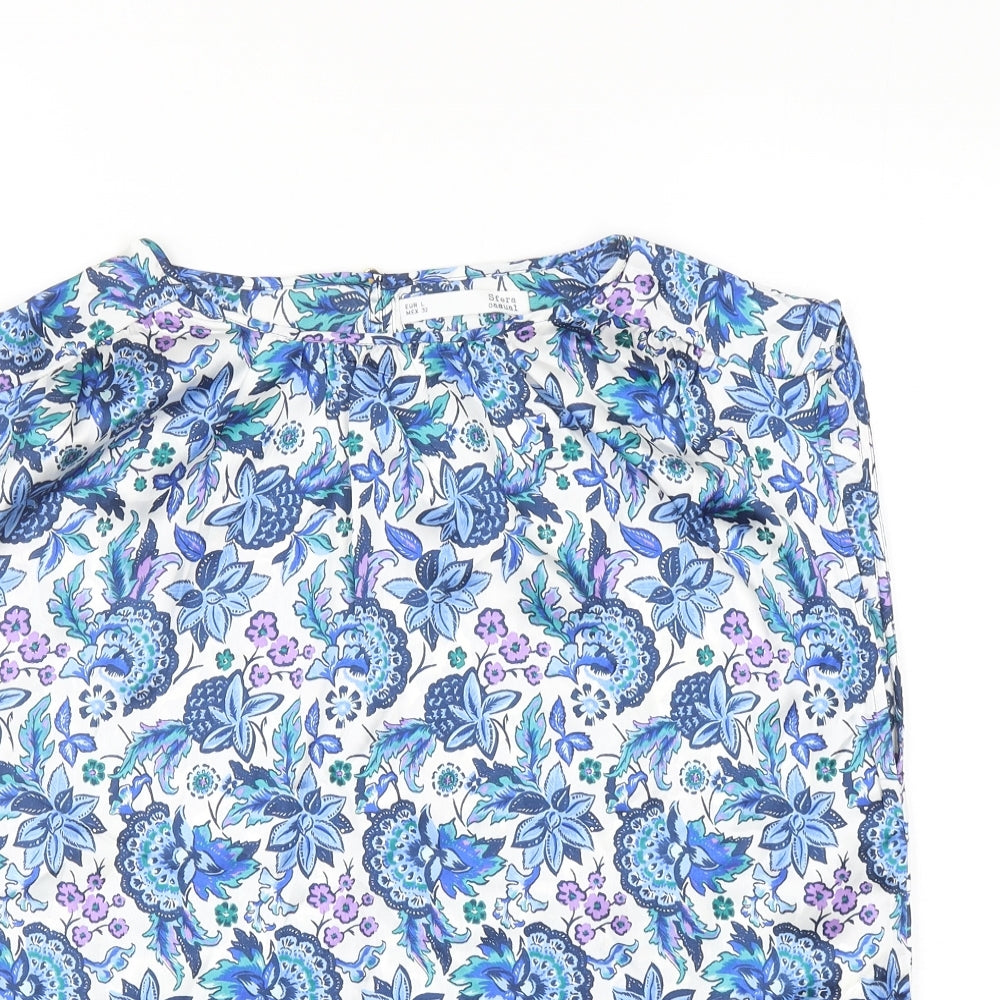 Womens UK Size L Sfera Multicoloured Basic Blouse
