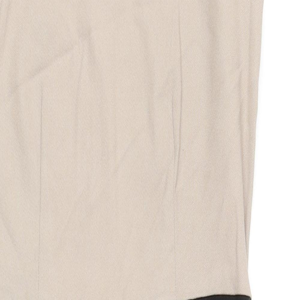 Dorothy Perkins Womens Black Colourblock Polyester Pencil Dress Size 10 Mock Neck Zip - Slit