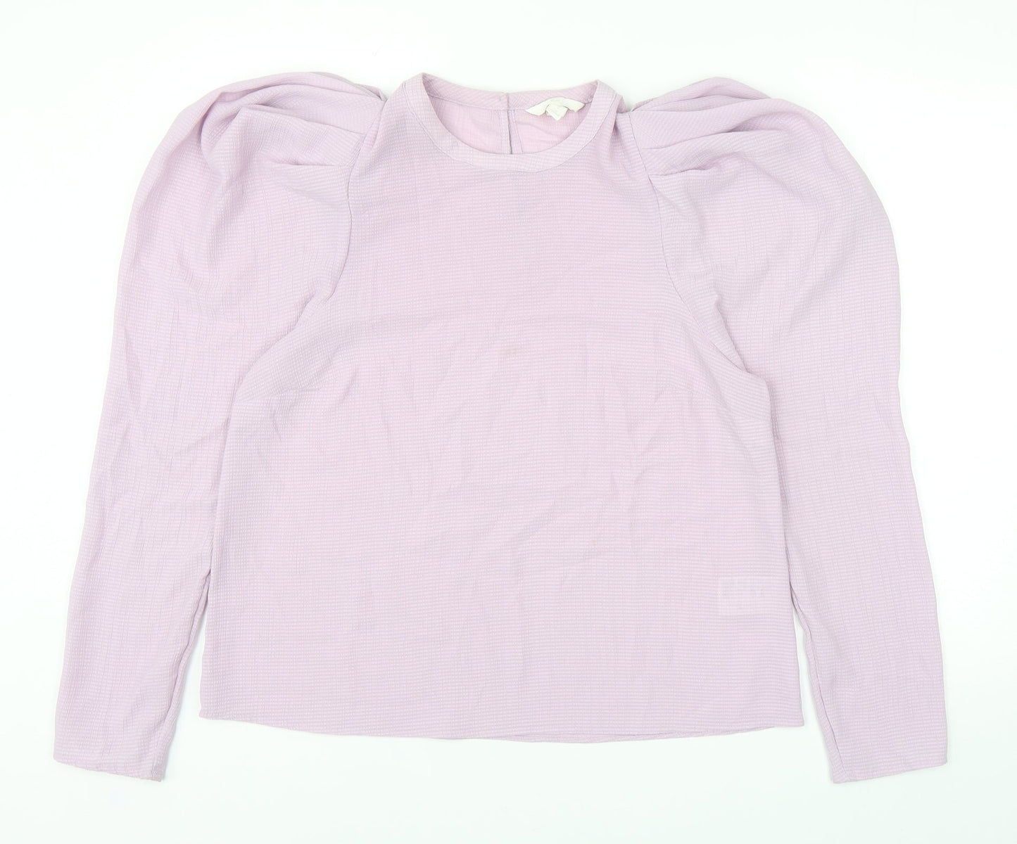 Womens UK Size M H&M Purple Basic Blouse